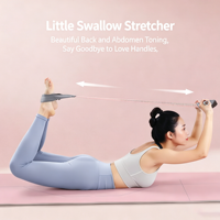 Bande de résistance en tissu Micogo Yoga avec poignées, corde élastique anti-casse pour exercices de sit-up et entraînement de force