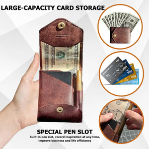 <span class=keywords><strong>Portafoglio</strong></span> da uomo in pelle PU liscia con blocco RFID, <span class=keywords><strong>porta</strong></span> carte di credito e portapenne, custodia sottile pieghevole per carte e contanti - Product Image 2