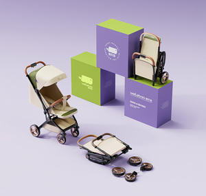 Cochecito Weilebao Kinderwagen Stroller One Fold, el Mejor Cochecito Ligero Plegable Automático, de Aleación de Aluminio, con Ruedas 360° - Product Image 3