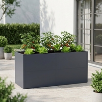 Jardinière surélevée en métal sur mesure, jardinière esthétique pour jardin, bac à fleurs, jardinière surélevée de qualité supérieure pour patio
