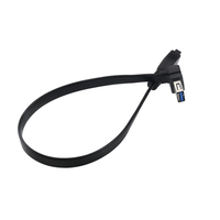 Cable de extensión USB 3,0, Conector de 90 grados, 20 pines, Panel de chasis montado para ordenador