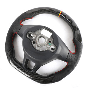 Volant en fibre de carbone à fond plat pour VW MK7 <span class=keywords><strong>DSG</strong></span> <span class=keywords><strong>Golf</strong></span> 7 <span class=keywords><strong>Golf</strong></span> 7.5 <span class=keywords><strong>Golf</strong></span> <span class=keywords><strong>6</strong></span> POLO GTE <span class=keywords><strong>GTI</strong></span> GLD GTS GLI - Product Image 6