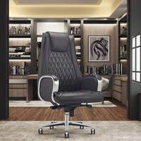 Chaise de patron en cuir de qualité supérieure, ergonomique, réglable en hauteur, design moderne, base en acier, symbole de prestige professionnel