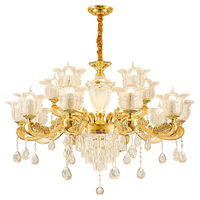 Luxe Villa Mariage Dinging Lustre En Cristal Lumière pour Hôtel Banquet Salon Restaurant Suspension Hauteur Réglable