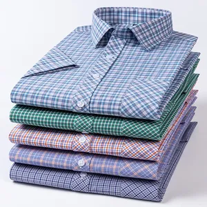 <span class=keywords><strong>Chemise</strong></span> Hawaïenne Décontractée pour <span class=keywords><strong>Homme</strong></span> 100% Coton Teint en Fil Anti-Plis Manches Courtes à Carreaux Respirante Séchage Rapide <span class=keywords><strong>Grande</strong></span> <span class=keywords><strong>Taille</strong></span> <span class=keywords><strong>6XL</strong></span> - Product Image 5