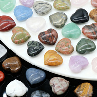 Vente flash : Pierres de guérison en forme de cœur gonflé sculpté, pierres de quartz rose mélangées, mini cœur en cristal sculpté