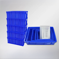 EU4328 Bacs de stockage en plastique empilables et recyclables de haute qualité, réutilisables, écologiques, pour le commerce transfrontalier UE