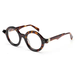 MB-1276 Custom Fashionable Women's Large Round Frame Acetate Optical Glasses