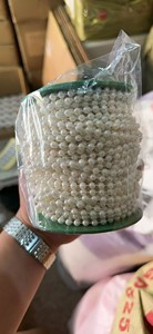 Cadena de Perlas de Oro y Plata de 3mm 4mm 5mm 6mm 8mm 10mm 12mm, <span class=keywords><strong>Guirnalda</strong></span> para Decoración de Navidad, Manualidades para Bodas - Product Image 6