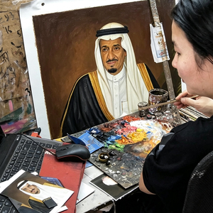 Decoración <span class=keywords><strong>del</strong></span> Hogar, Retrato de Trompetista Músico Hecho a Mano, Pintura al Óleo Personalizada a Partir de Foto, Realista a Impresionista, Arte de Pared en Lienzo - Product Image 4