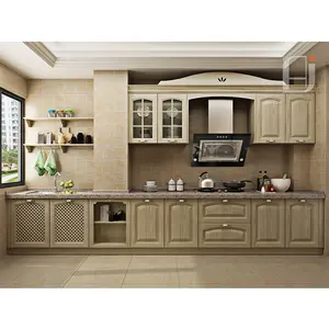 2021顶级销售新设计定制厨房家具黑色现代简约厨柜