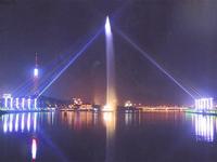 Fuente de chorro alto, Fuente flotante, Fuente de chorro alto con efecto de explosión de gas