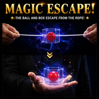 Boîte d'évasion magique avec corde, accessoires de tours de magie, illusion de balle et boîte, jouet de magie, kit de performance facile pour magiciens