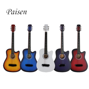 Guitarra acústica de madera de tilo <span class=keywords><strong>para</strong></span> principiantes, instrumento de 38 pulgadas de alta calidad, personalizado - Product Image 3