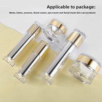 Haut de gamme 100ml acrylique presse-Type crème pour les yeux Lotion bouteille luxe cosmétique PE matériel bouchon à vis 30g pour emballage de soins de la peau