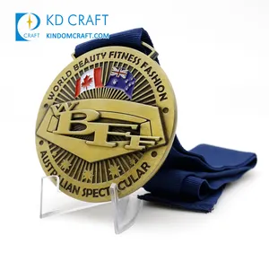 Unique Design Custom Logo Outrigger Canoe Boating Championship Medals Fun Rainbow Beach Run Race Award Sports Medal