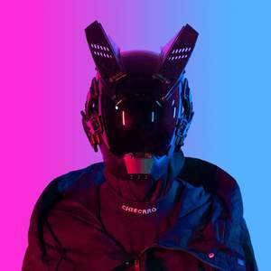 <span class=keywords><strong>Cyberpunk</strong></span> <span class=keywords><strong>Mask</strong></span> สีดำ,หน้ากากคอสเพลย์ฮาโลวีนหน้ากากชุดคอสเพลย์ไซเบอร์หมวกกันน็อคล้ำสมัยหน้ากากอัศวินดำ - Product Image 3