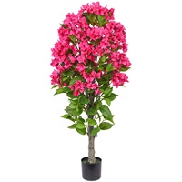 Arbre artificiel de bougainvillier en gros, plante en pot à fleurs roses artificielles pour la décoration de la maison, du jardin et du patio, 90-120 cm, 3 pieds, 4 pieds, OEM personnalisé