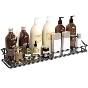 Stainless Steel Rectangle Single Tier Wall Shelves Premium Storage <b>Racks</b> for Bathroom Sustainable & Waterproof - Product Image 1