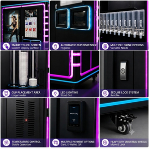 Vending Machine Protein Shake Beverage Dispenser For Gym 12 Canisters 32/55 Inch Touch Screen 4G <b>Wifi</b> Protein Powder Kiosk - Product Image 4