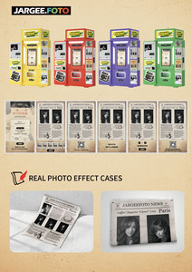Cabina Fotografica Self-Service Stile Giornale con Stampa Istantanea, Cornice in Metallo per Centri Commerciali, Design Retrò con Titoli di Testa, Wi-Fi Integrato - Product Image 3