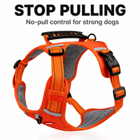 Harnais anti-traction pour chien en maille Oxford avec poignée supérieure, boucle à dégagement rapide, sangle réfléchissante, tailles XS-XL, logo personnalisé, gilet de promenade pour animaux de compagnie, vente en gros