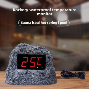 960 Series hiển thị kỹ thuật số tắm Nhiệt kế rockery giả đá không thấm nước vật liệu ABS nóng mùa xuân nhiệt độ cụ - Product Image 6