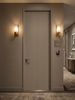 Porte intérieure TH50 en aluminium et bois, feuille de porte de 50 mm remplie de graphène, cadre en alliage d'aluminium, taille personnalisée pour chambre et appartement