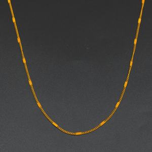 Collier minimaliste en or anti-ternissement 24 carats, chaîne en acier inoxydable de Dubaï pour femmes, hommes et filles - Product Image 3