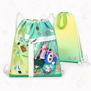 Bolsa de Lona Personalizada, Mochila con Cordón y Ventana Transparente para Pins y Charms, Bolsa Escolar Estética Personalizada, Regalo de Viaje - Product Image 1