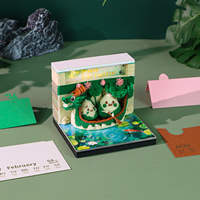 Bloc-notes 3D Dragon Boat Zongzi, calendrier de bureau, décoration de bureau, papeterie mignonne, personnalisable, souvenir de festival, article cadeau de luxe