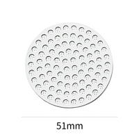 Filter Kopi Espresso Shower Puck dari Baja Anti Karat, Dapat Digunakan Kembali, Saringan Kopi Disc Mesh Puck Screens