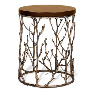 Table basse centrale en bois d'acacia avec plateau rond pour la décoration du salon Dernier design Tables d'appoint/d'appoint en bois de manguier - Product Image 3