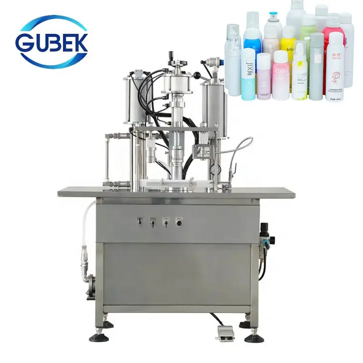 Machine de remplissage de bidons de peinture aérosol d'azote GUBEK d'occasion