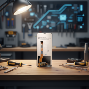 Pantalla LCD y Táctil Completa para Realme C35, Sin Marco, Negra, Paquete de Servicio - Product Image 2