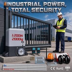 Moteur de <span class=keywords><strong>portail</strong></span> <span class=keywords><strong>coulissant</strong></span> magnétique FUBEI 2000KG 1200W avec télécommandes et accessoires de montage pour villa de luxe - Product Image 1