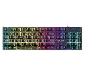 BAJEAL <span class=keywords><strong>K55</strong></span> <span class=keywords><strong>clavier</strong></span> de jeu étanche Gamer professionnel couleur rétro-éclairé LED USB <span class=keywords><strong>clavier</strong></span> de fissure - Product Image 4