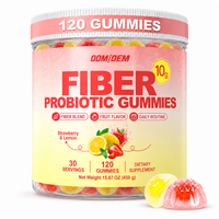 Gummies Probiotiques aux Fibres Goût Fraise Citron Complément Alimentaire Nutrition Quotidienne Adulte OEM ODM Fournisseur en Gros Marque Privée