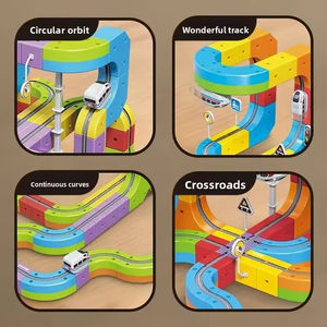 STEM Educational Building Toy 123 PCS <b>Magic</b> Flexible Race <b>Track</b> with Electric Train Encourages Creativity and Logic - Product Image 4