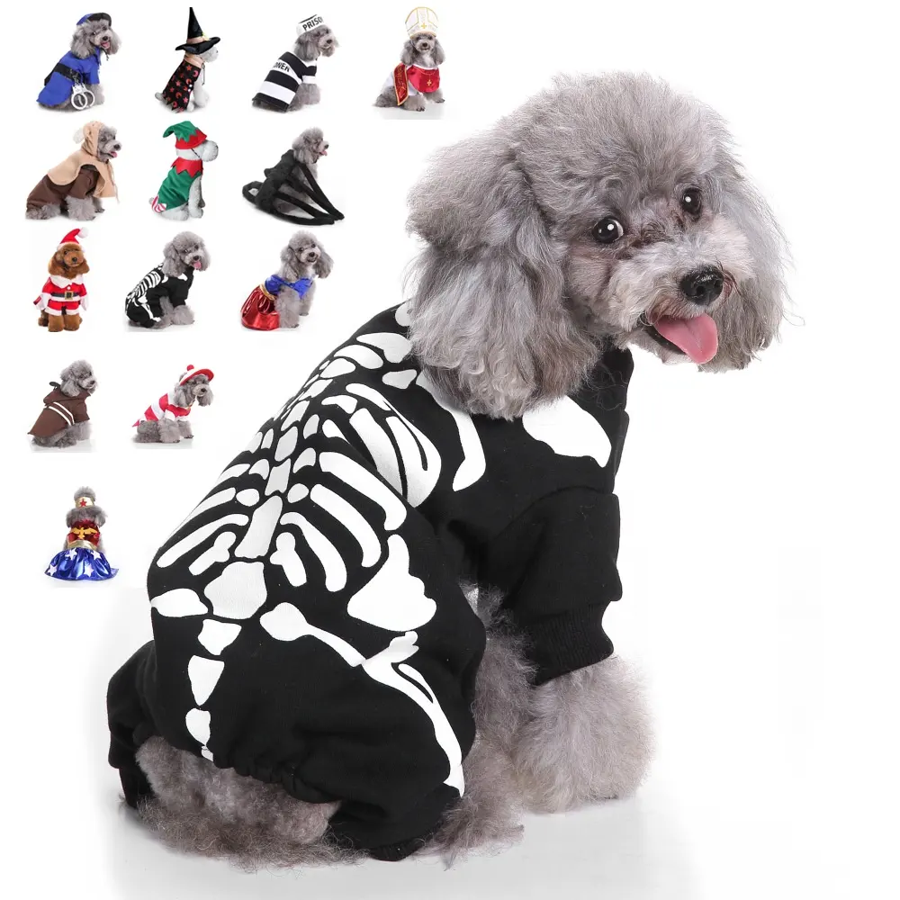 ペットクリスマスコスチュームコスプレ犬のための子犬の服のドレスアップ服面白い暖かいペットコスプレスーツのためのハロウィーン用品