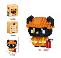 Ensemble de blocs de construction pour enfants Meow Woof, figurines d'animaux en micro-particules assorties, chats et chiens de dessin animé, jouet de puzzle