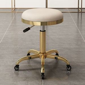 Tabouret pivotant et réglable en hauteur pour soins capillaires, tabouret rond pour manucure, conçu pour les salons de coiffure, chaise pivotante. - Product Image 2