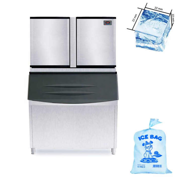 Commercial 1000kg/24h Ice Maker Cube Industrial Ice Making Machine for ...