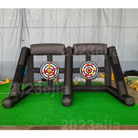 Jeu gonflable multisports de lancer de hache et de fléchettes collantes pour carnaval, avec hache, balle et souffleur pour l'extérieur
