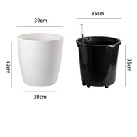 Pot Bunga Plastik Silinder Tinggi JIN PENG dengan Sistem Penyiraman Otomatis untuk Dekorasi Rumah Modern