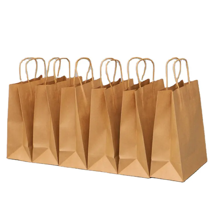 Оптовая продажа, упаковочные пакеты из крафт-бумаги для еды с напечатанным логотипом на заказ