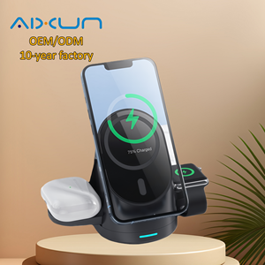 Dispositivo Electrónico 3 en 1 Magnético para Carga Inalámbrica Rápida, Soporte para Teléfono, Cargador de Escritorio para Teléfono Móvil, Reloj y Auriculares - Product Image 1