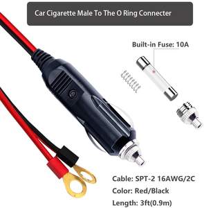 ช่องเสียบไฟในรถ12V พร้อมสายต่อที่จุดบุหรี่ปลายวงแหวนรูปตาไก่โอริง - Product Image 5