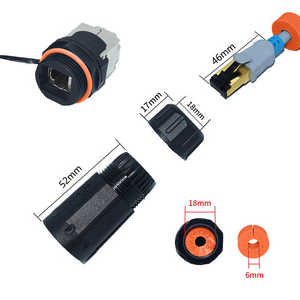 ขั้วต่อสายไฟ CAT6A RJ45กันน้ำ IP68ได้สำหรับโซลูชันกลางแจ้งกลางแจ้งผลิต<span class=keywords><strong>จ</strong></span>ากไนลอนที่อยู่อาศัยราคาจำนวนมาก - Product Image 4