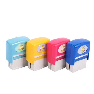 Custom Paid Common Orignal 3814 Rubber Ink Pad Office Plastic Kids Manual Portable Self Inking Rubber Stamps